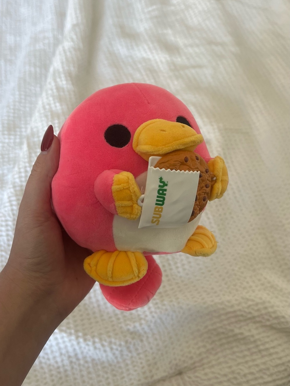 SNACKLES Platypus plush with subway cookie